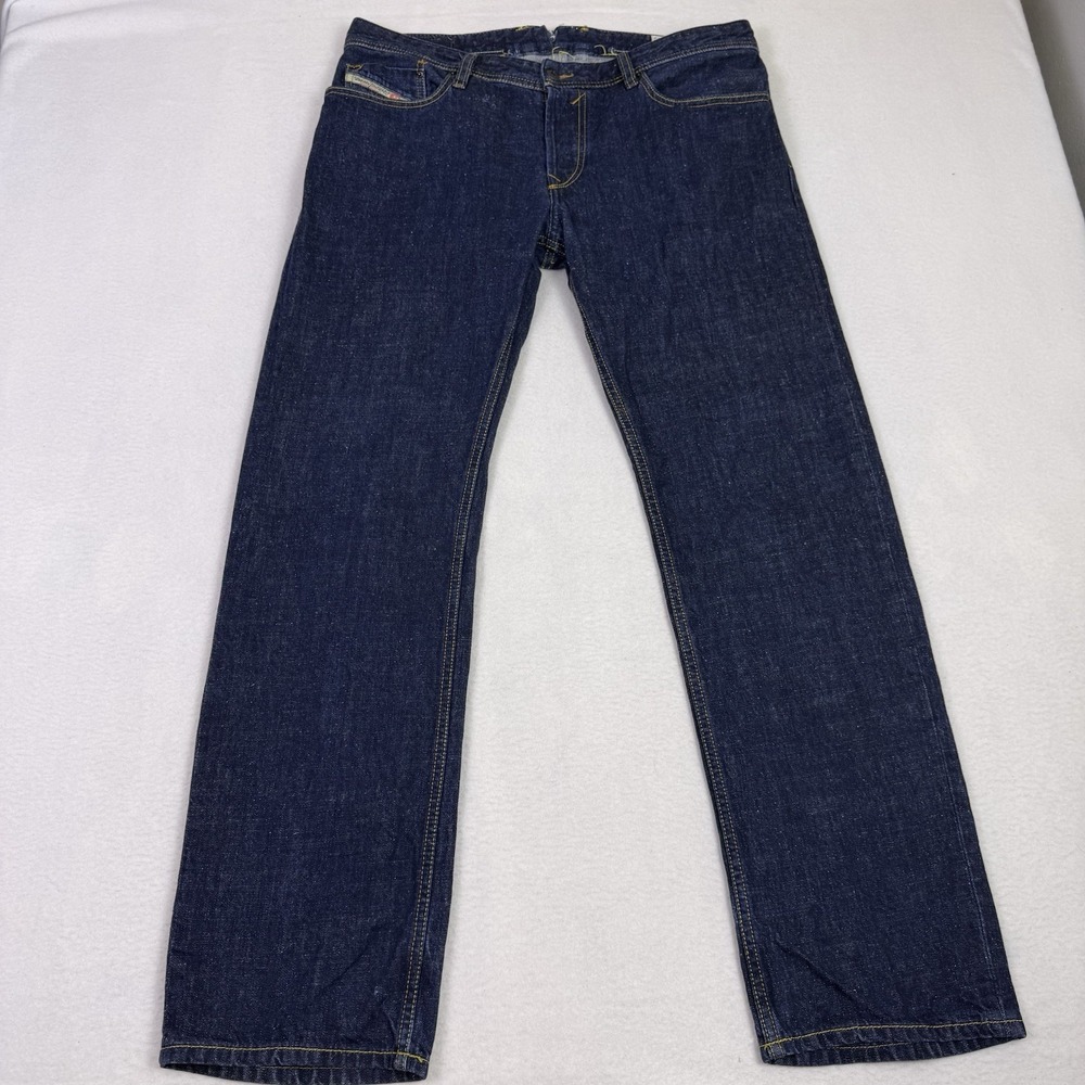 Vintage Diesel Waykee 36x32 Regular Straight Button-Fly Dark Wash Jeans 0807R